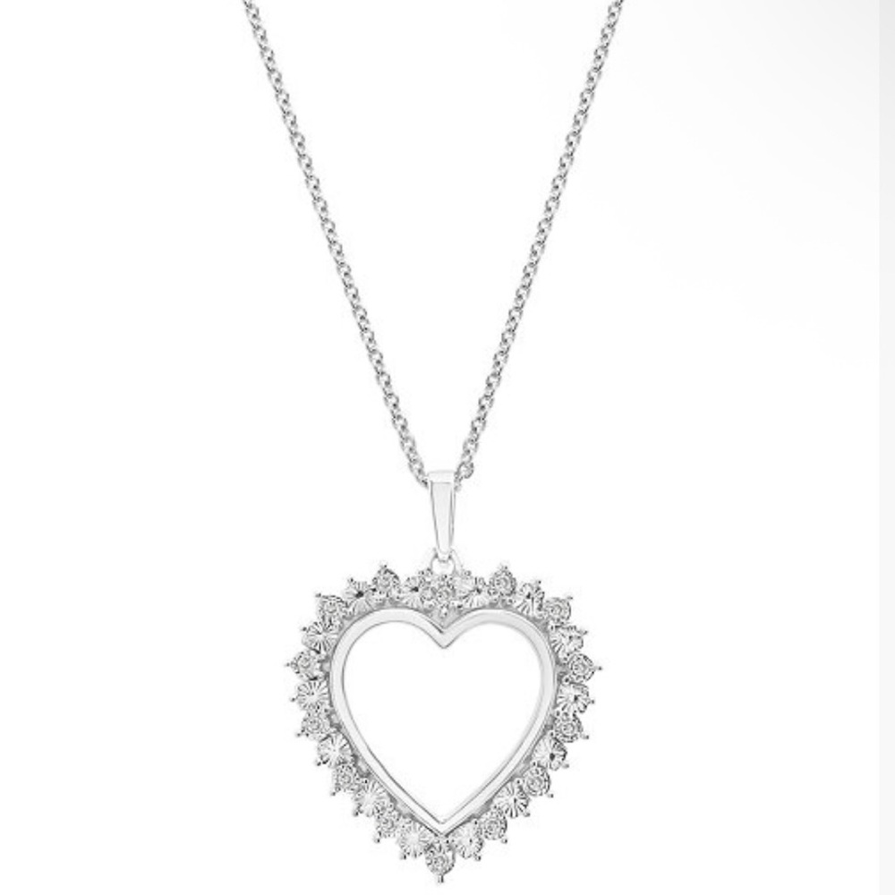 Macy's Diamond Heart Necklace 1/10 CT T.W 18 inches